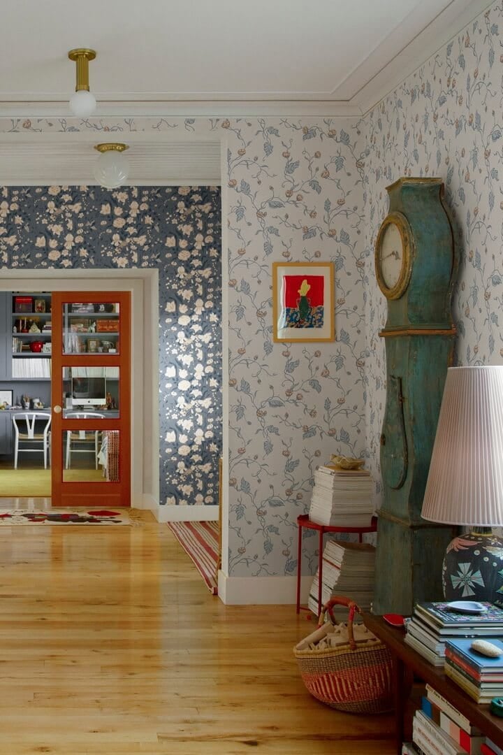 Tapeta lilie wodne Sandberg S10148 Elmire Soft Blue Huset i Solen