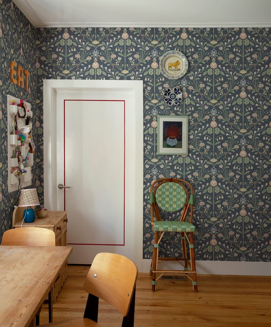Tapeta roślinny ornament Sandberg S10155 Till Carl Indigo Huset i Solen