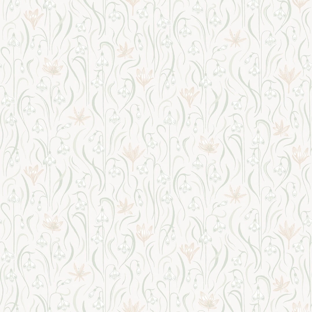 Tapeta w kwiatki Sandberg S10157 Signe Spring Green Huset i Solen