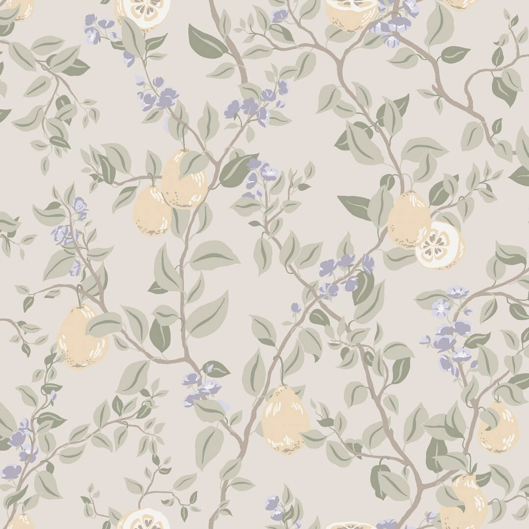 Tapeta owoce pigwy Sandberg S10169 Kvitten Lilac Huset i Solen