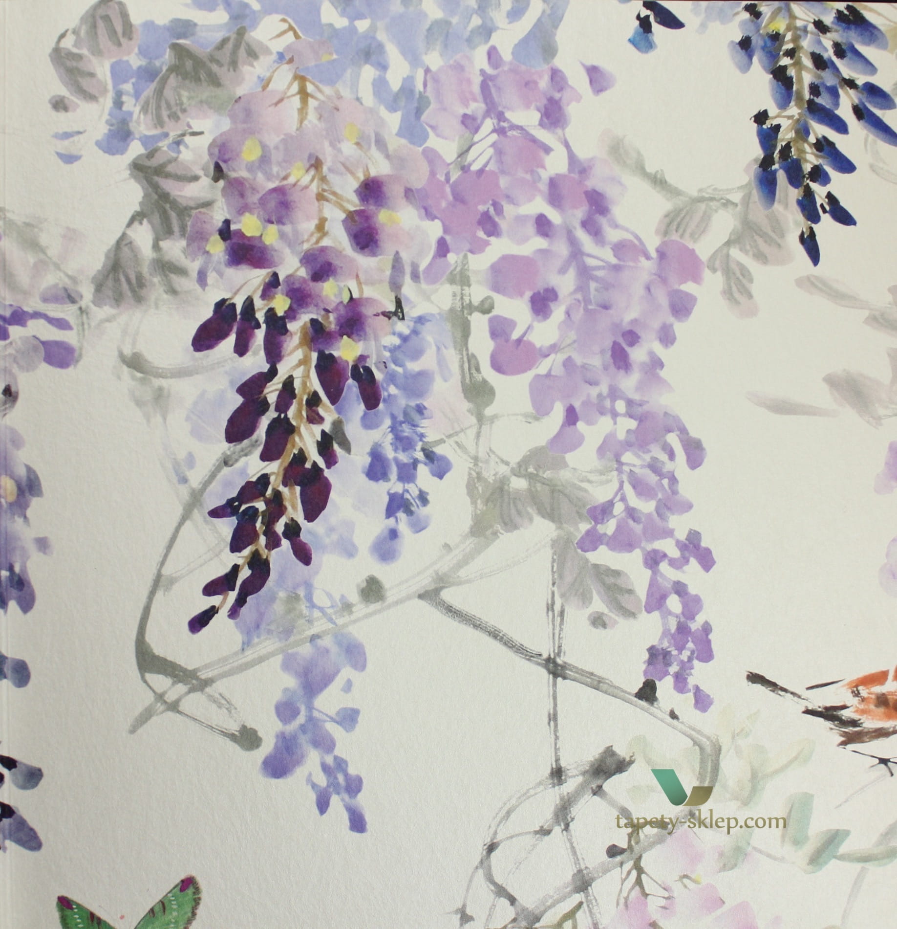 Mural kwiaty Wisteria Falls Sanderson 216297 Panel B Waterperry