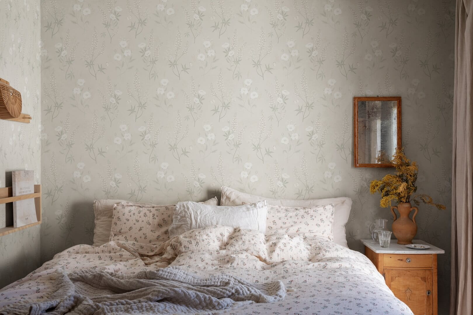 Tapeta łąka Sandberg S10184 Emma Linen Villa Dalaro II