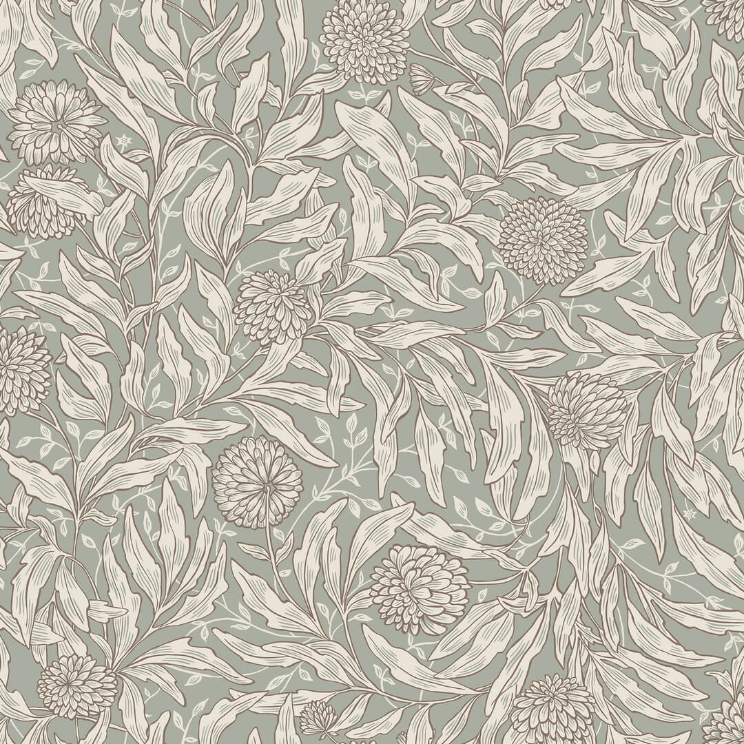 Tapeta roślinna Sandberg S10204 Olof Sage Green Villa Dalaro II