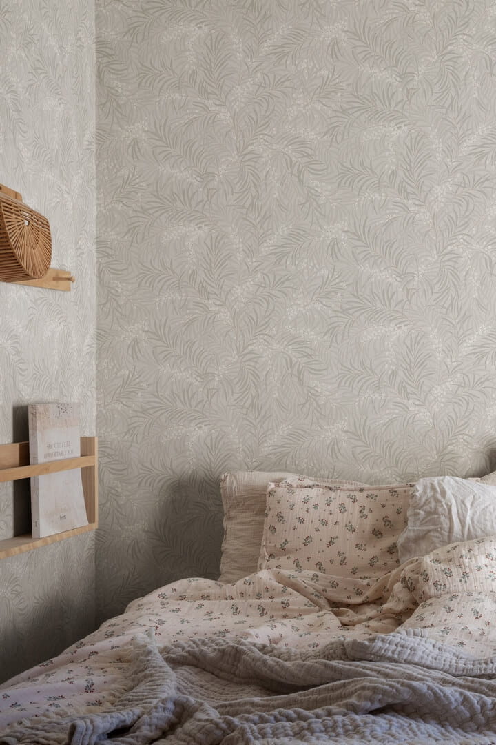 Tapeta liście Sandberg S10207 Idun Mineral Grey Villa Dalaro II
