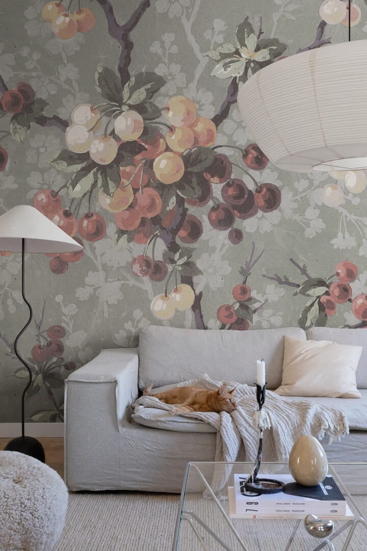 Fototapeta wiśnie Sandberg S10219 Franka Sage Green Villa Dalaro II