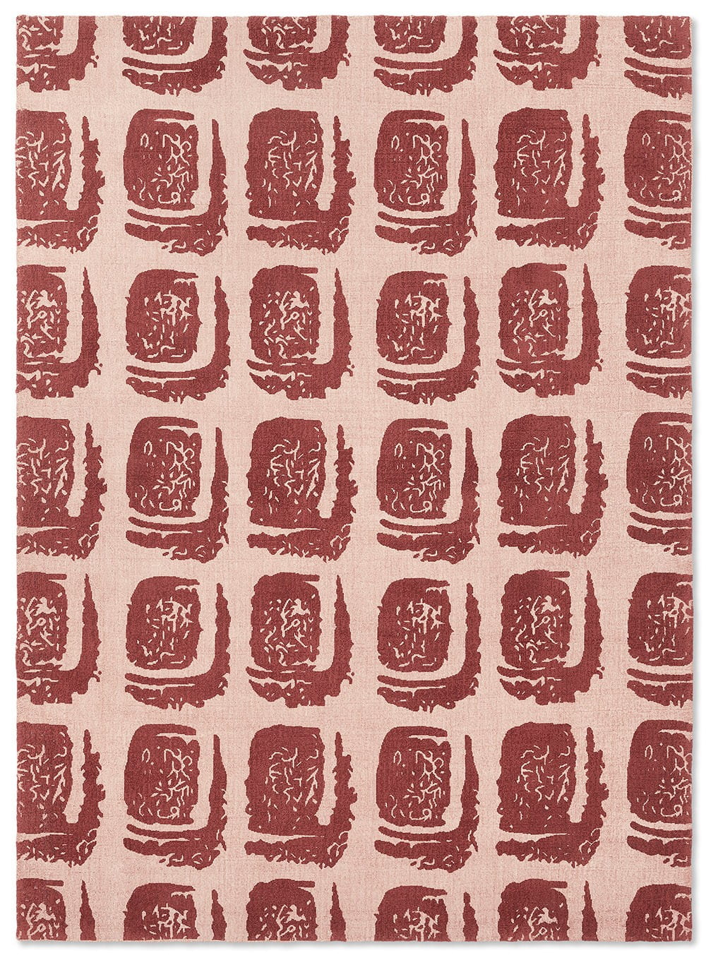 Dywan geometryczny WOODBLOCK RED 163003