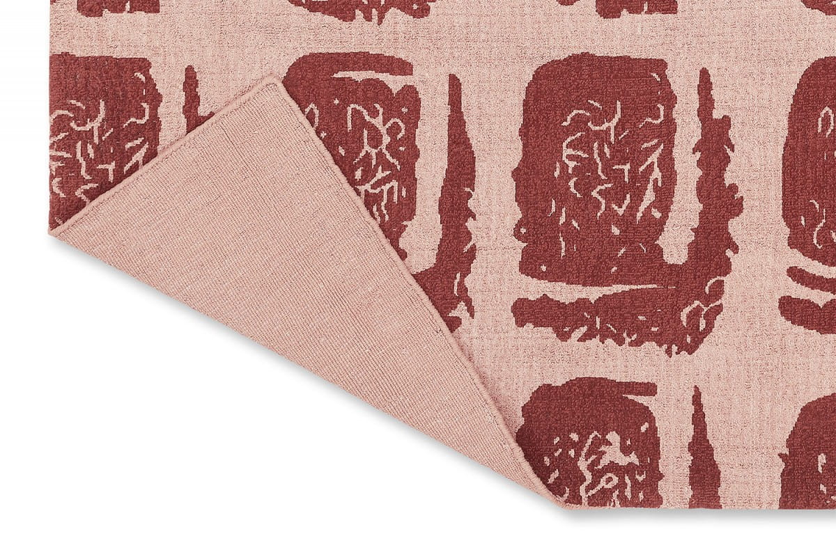 Dywan geometryczny WOODBLOCK RED 163003