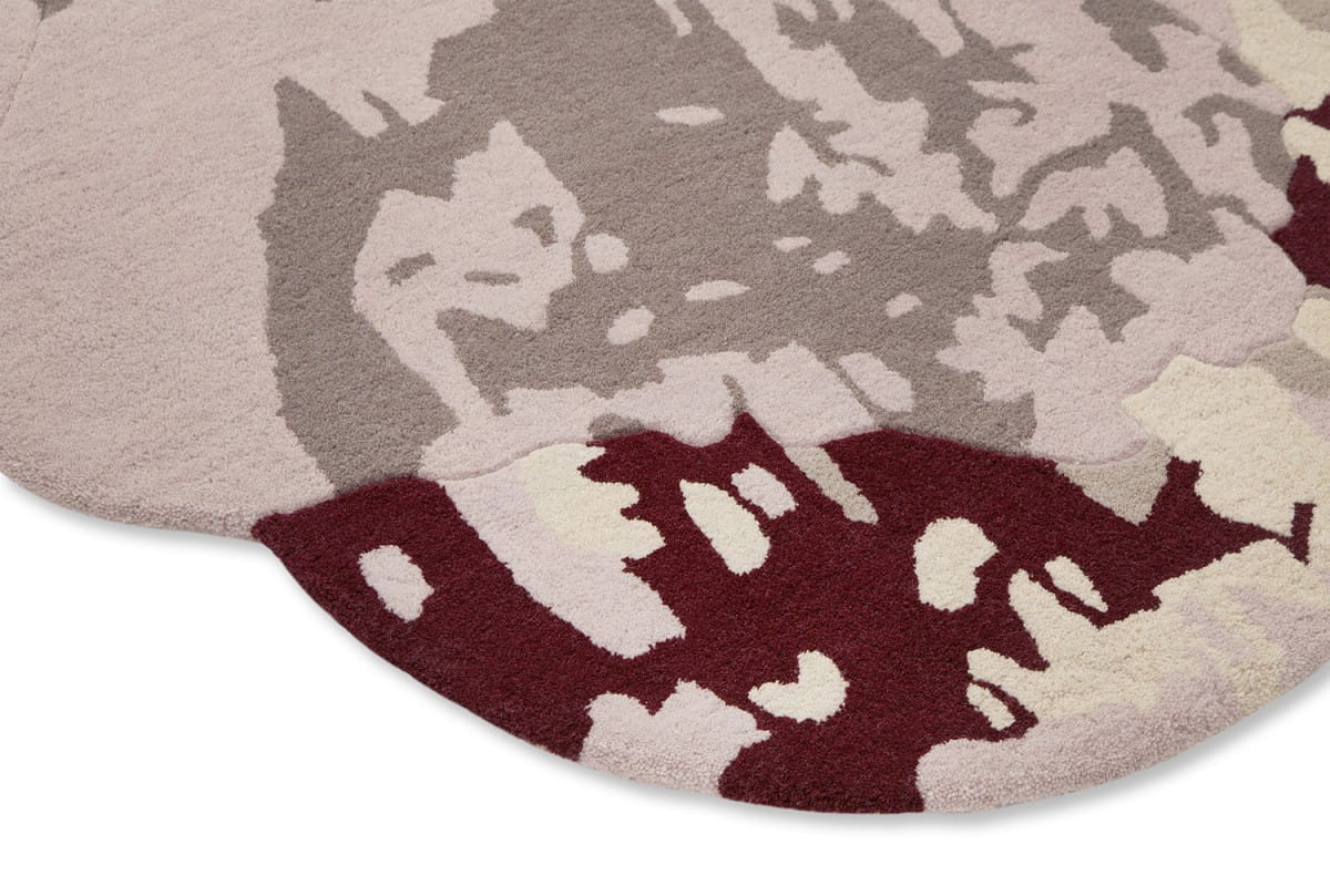 Dywan kwiat SHAPED MAGNOLIA LIGHT BURGUNDY 162303