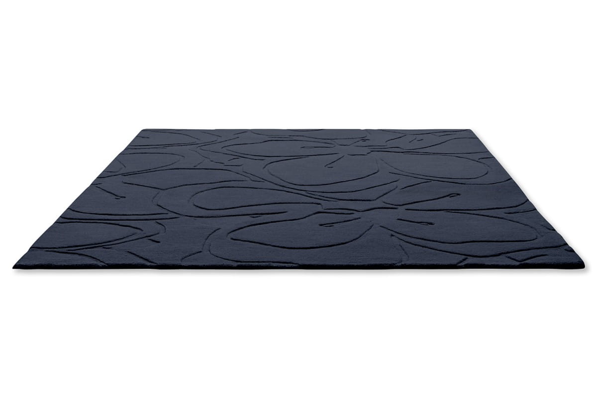Granatowy dywan w kwiaty ROMANTIC MAGNOLIA DARK BLUE 162708