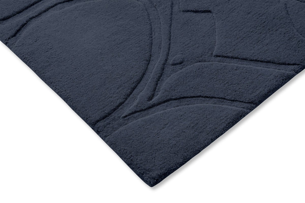 Granatowy dywan w kwiaty ROMANTIC MAGNOLIA DARK BLUE 162708