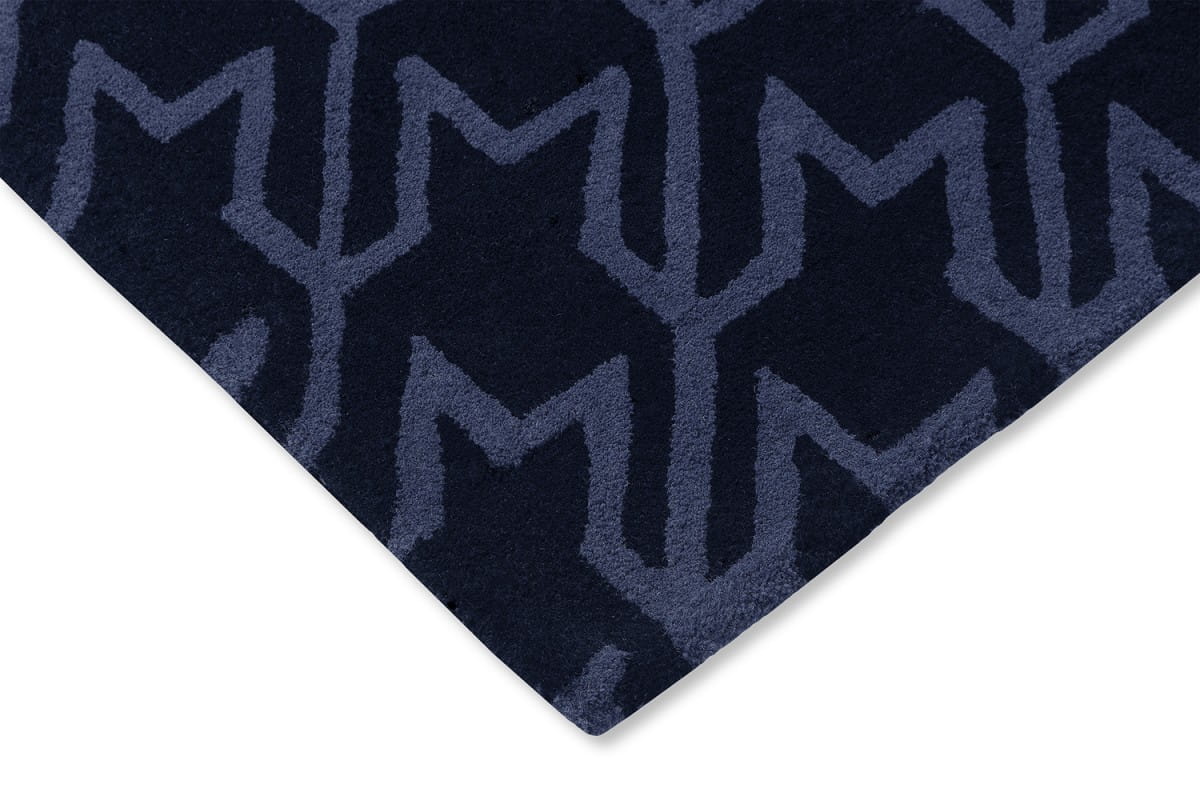 Nowoczesny dywan w pepitkę HOUNDSTOOTH BLUE 162808