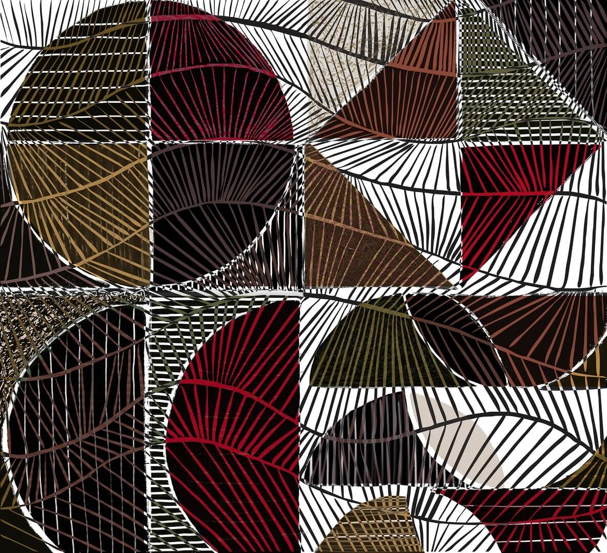 Fototapeta geometryczna retro Wall&Deco WET_CB2202 A Comforting Balance WET SYSTEM 2022