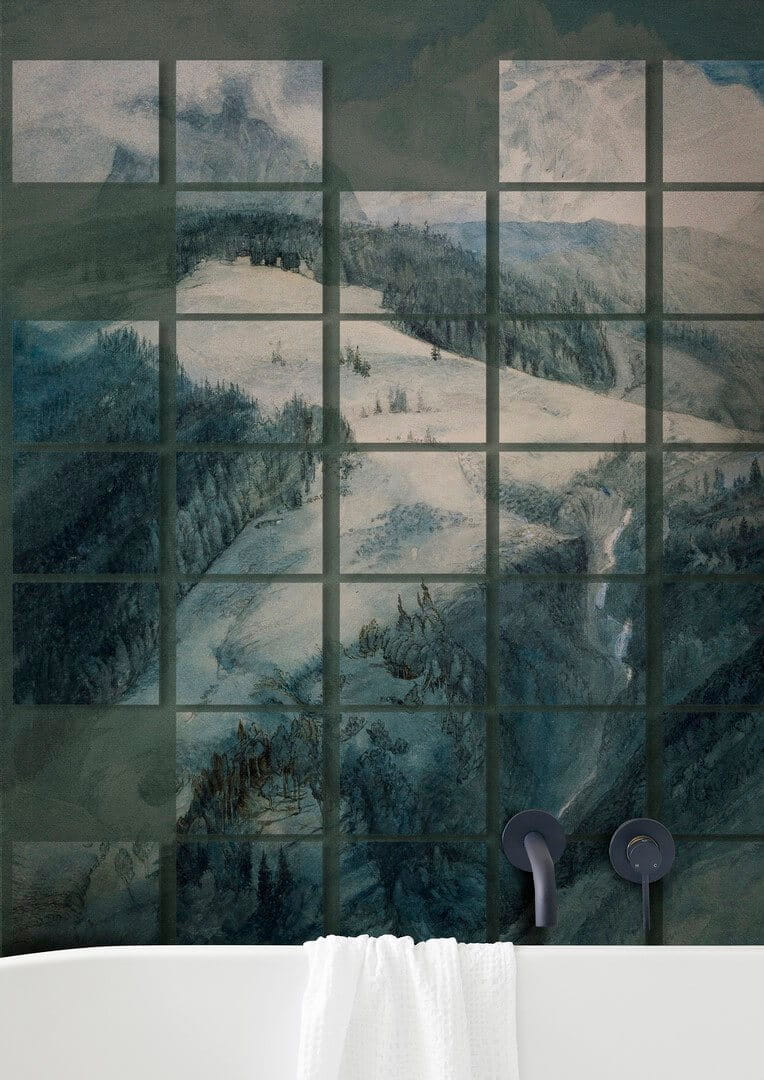 Fototapeta las za oknem Wall&Deco WET_FB2202 Forest Bathing WET SYSTEM 2022
