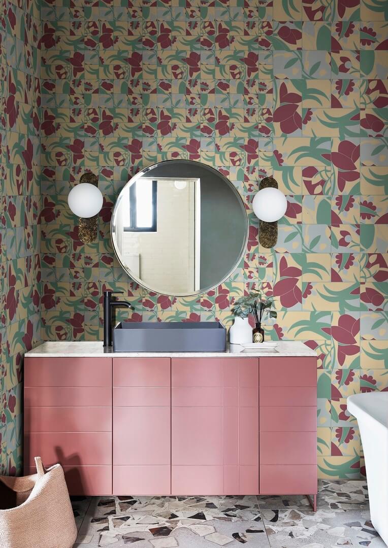 Fototapeta jak kafelki Wall&Deco WET_MF2201 Multiple Flowers WET SYSTEM 2022