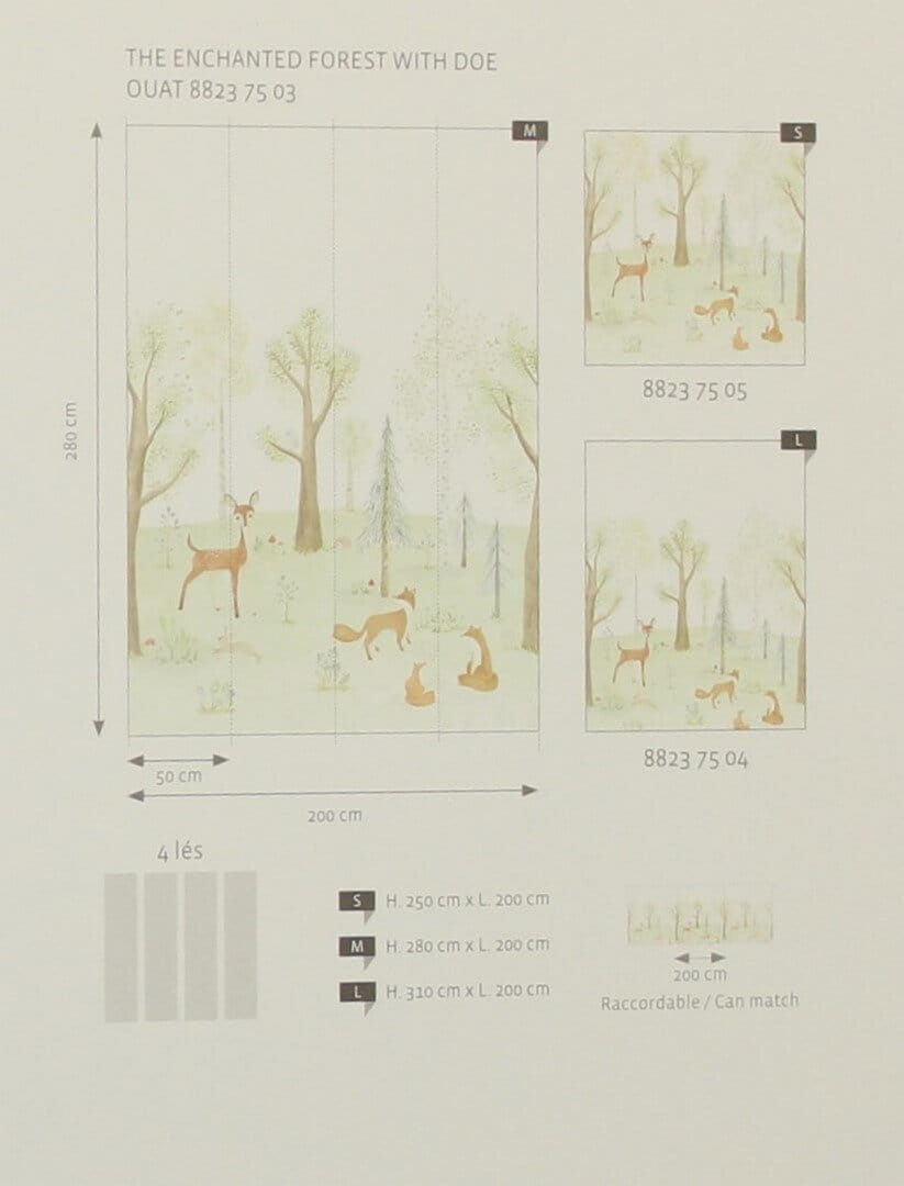 Mural las z sarnami i lisami Casadeco OUAT 88237503 M The Enchanted Forest With Doe Once Upon A Time