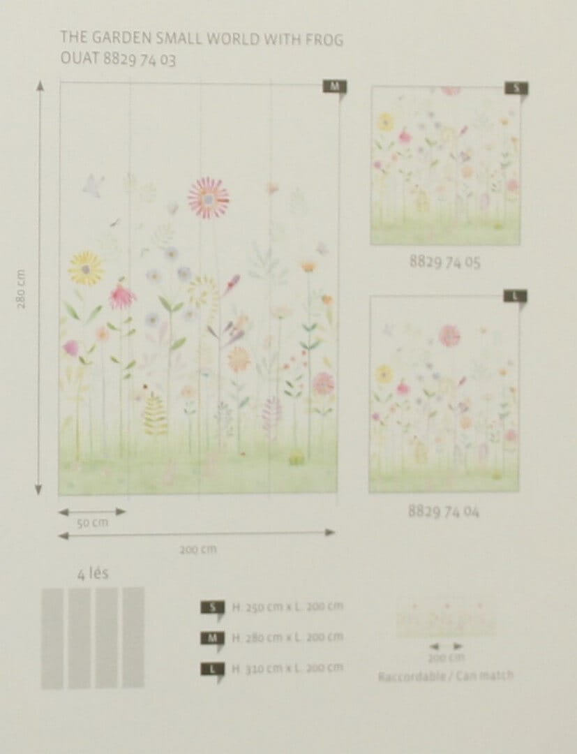 Mural polne kwiaty i żaby Casadeco OUAT 88297405 S The Garden Small World With Frog Once Upon A Time