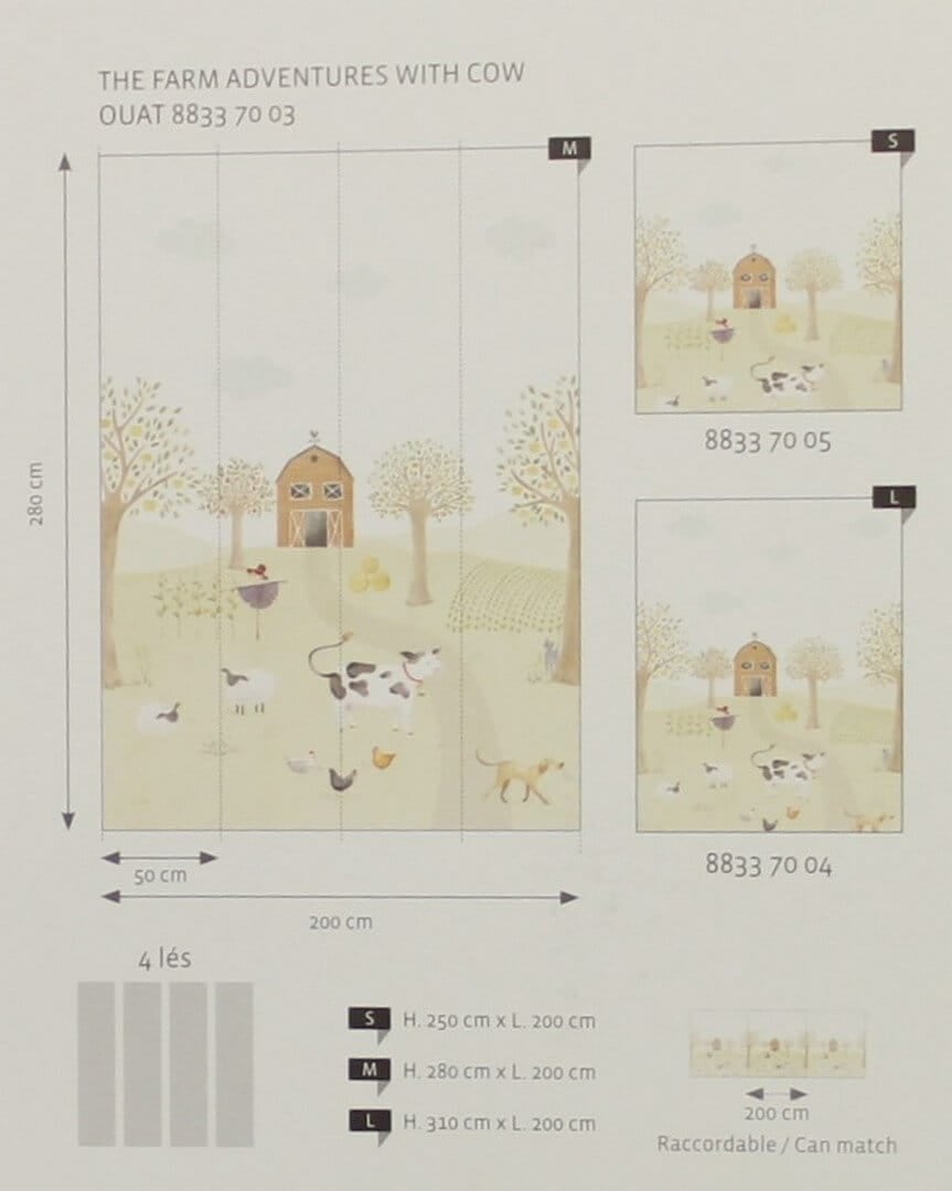Mural farma z krowami Casadeco OUAT 88337005 S The Farm Adventures With Cow Once Upon A Time