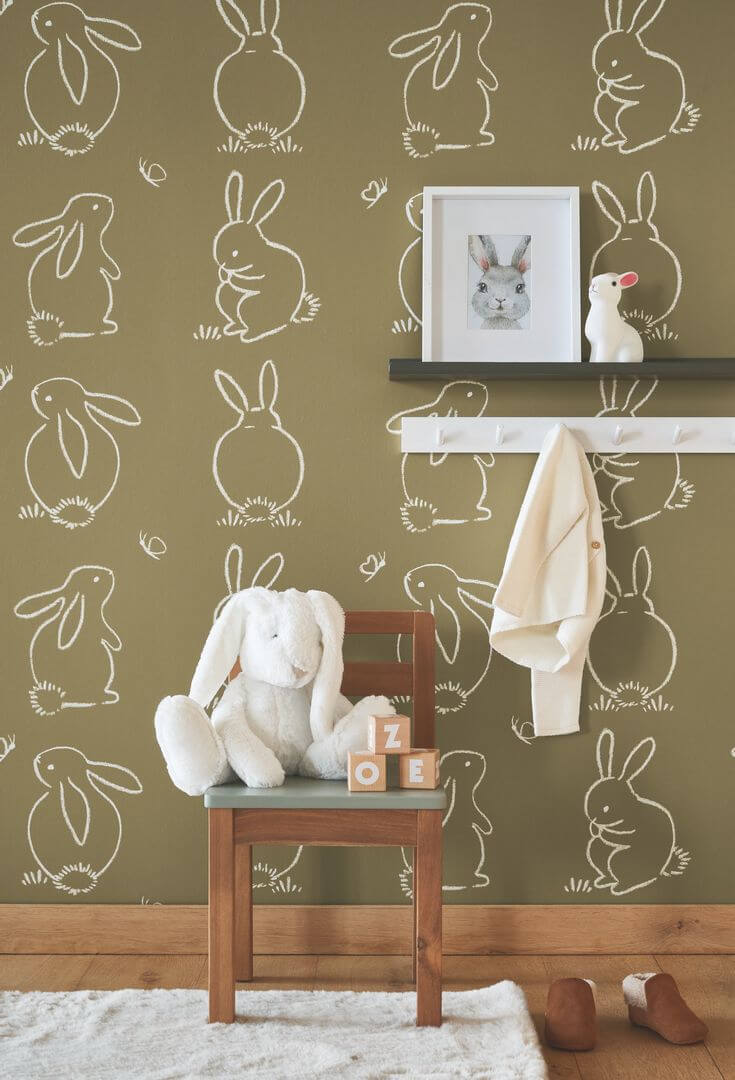 Tapeta króliczki Casadeco OUAT 88389050 Funny Bunny Once Upon A Time