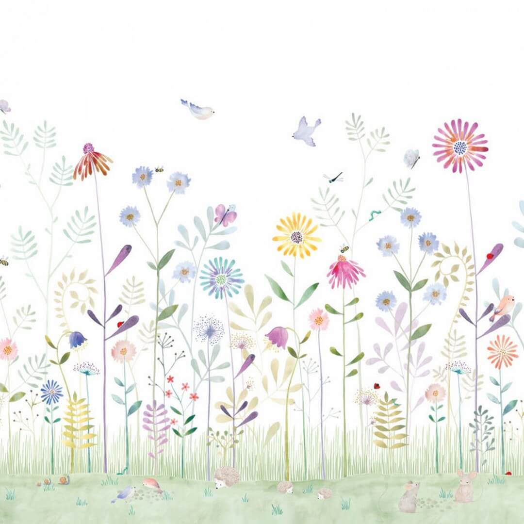 Mural polne kwiaty i zwierzęta Casadeco OUAT 88557810 S The Garden Small World Full Once Upon A Time