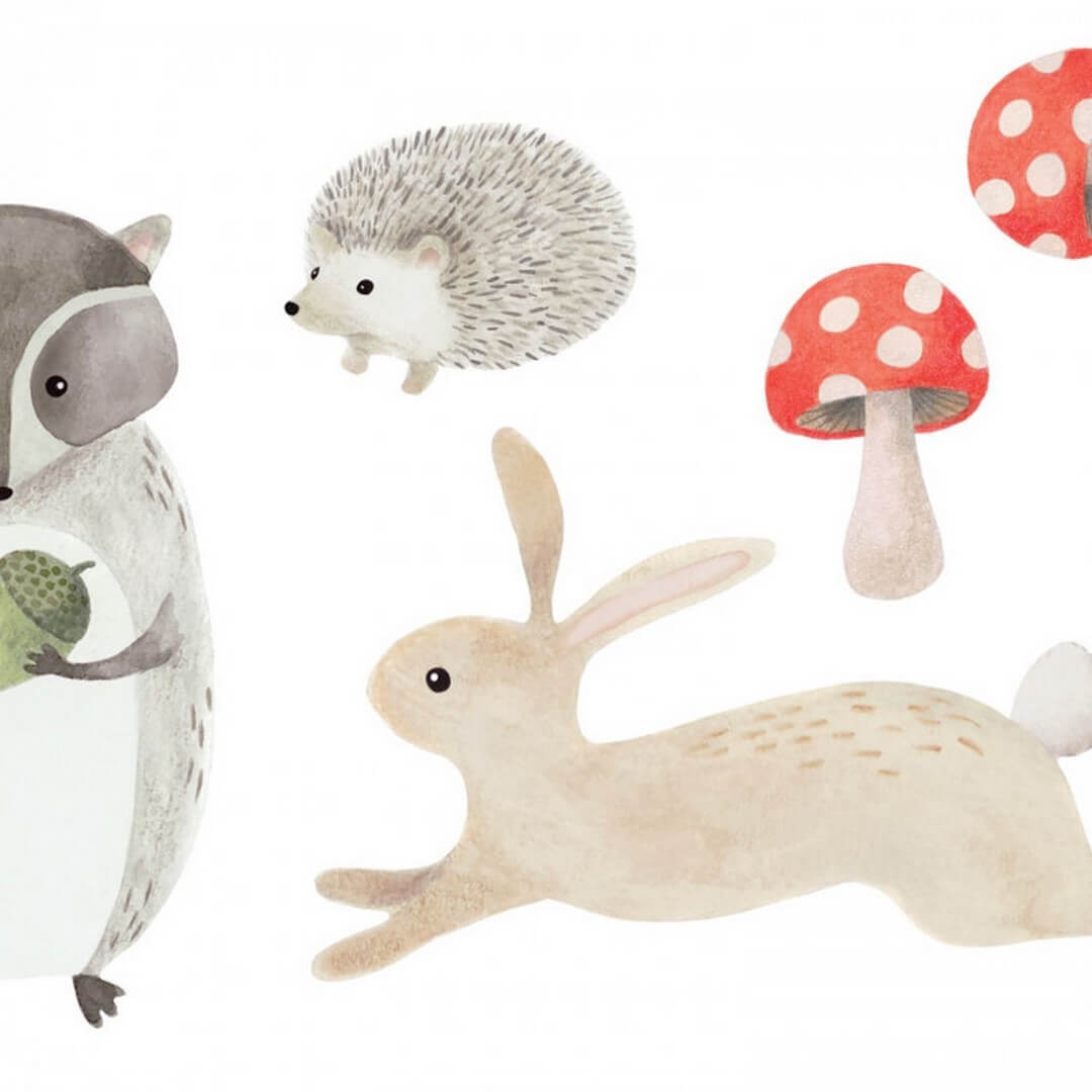 Dekoracje ścienne zestaw leśnych zwierząt Casadeco OUAT 88579023 Kit Animals Forest Once Upon A Time
