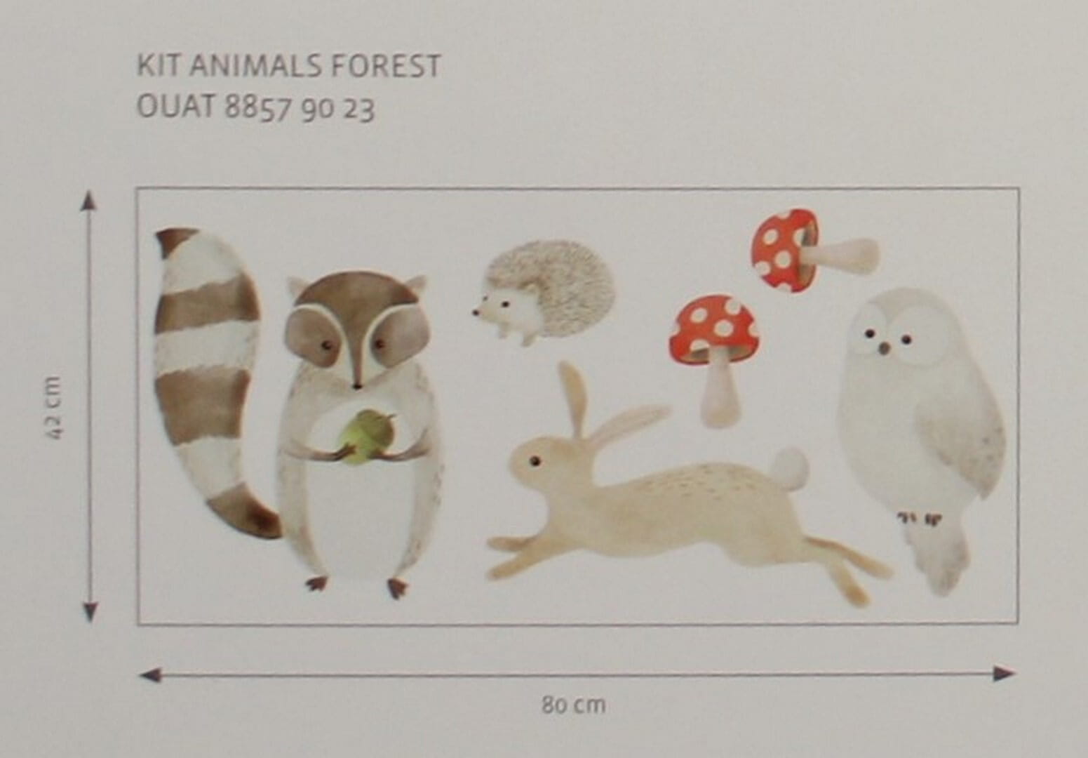 Dekoracje ścienne zestaw leśnych zwierząt Casadeco OUAT 88579023 Kit Animals Forest Once Upon A Time