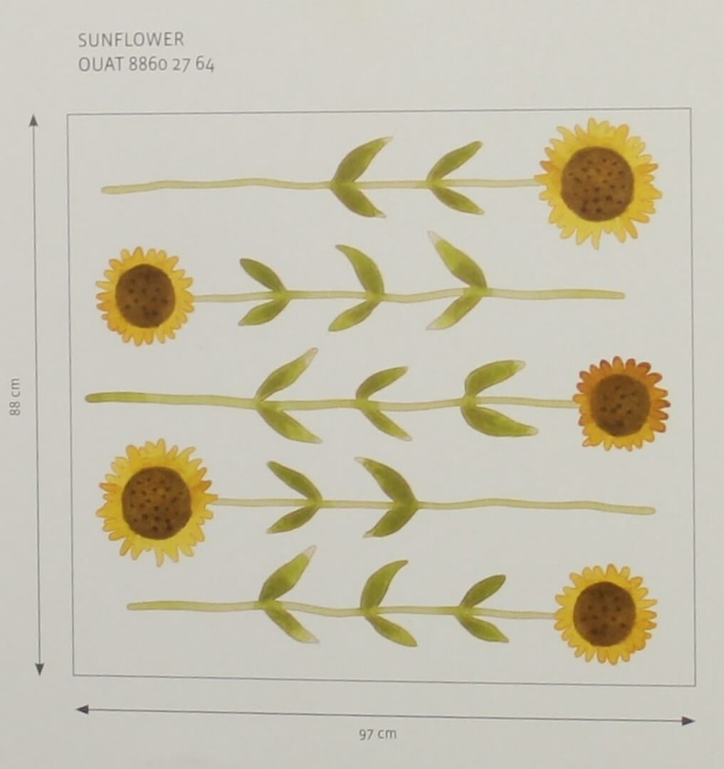 Dekoracje ścienne słoneczniki Casadeco OUAT 88602764 Sunflower Once Upon A Time