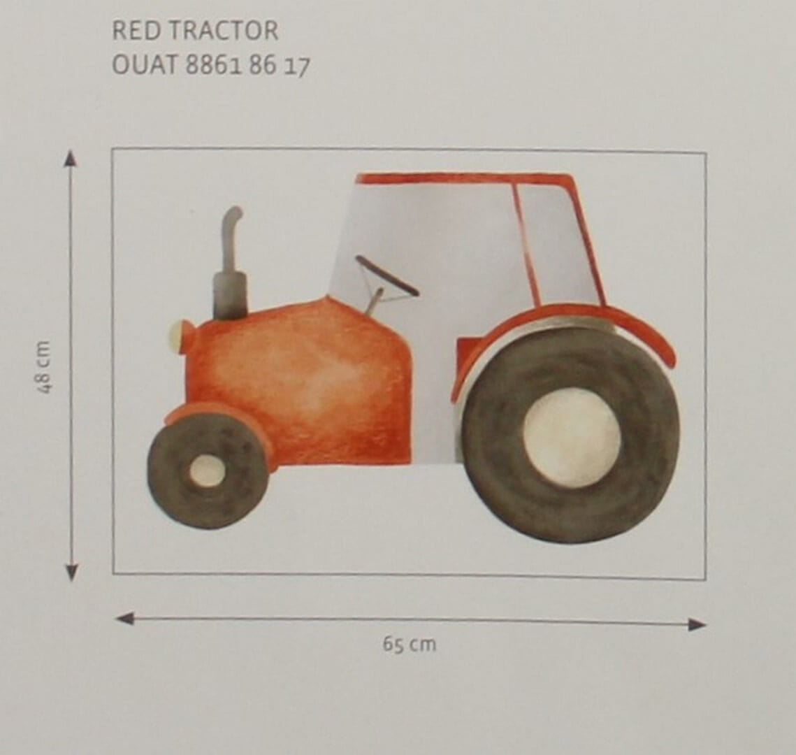 Dekoracja ścienna czerwony traktor Casadeco OUAT 88618617 Red Tractor Once Upon A Time