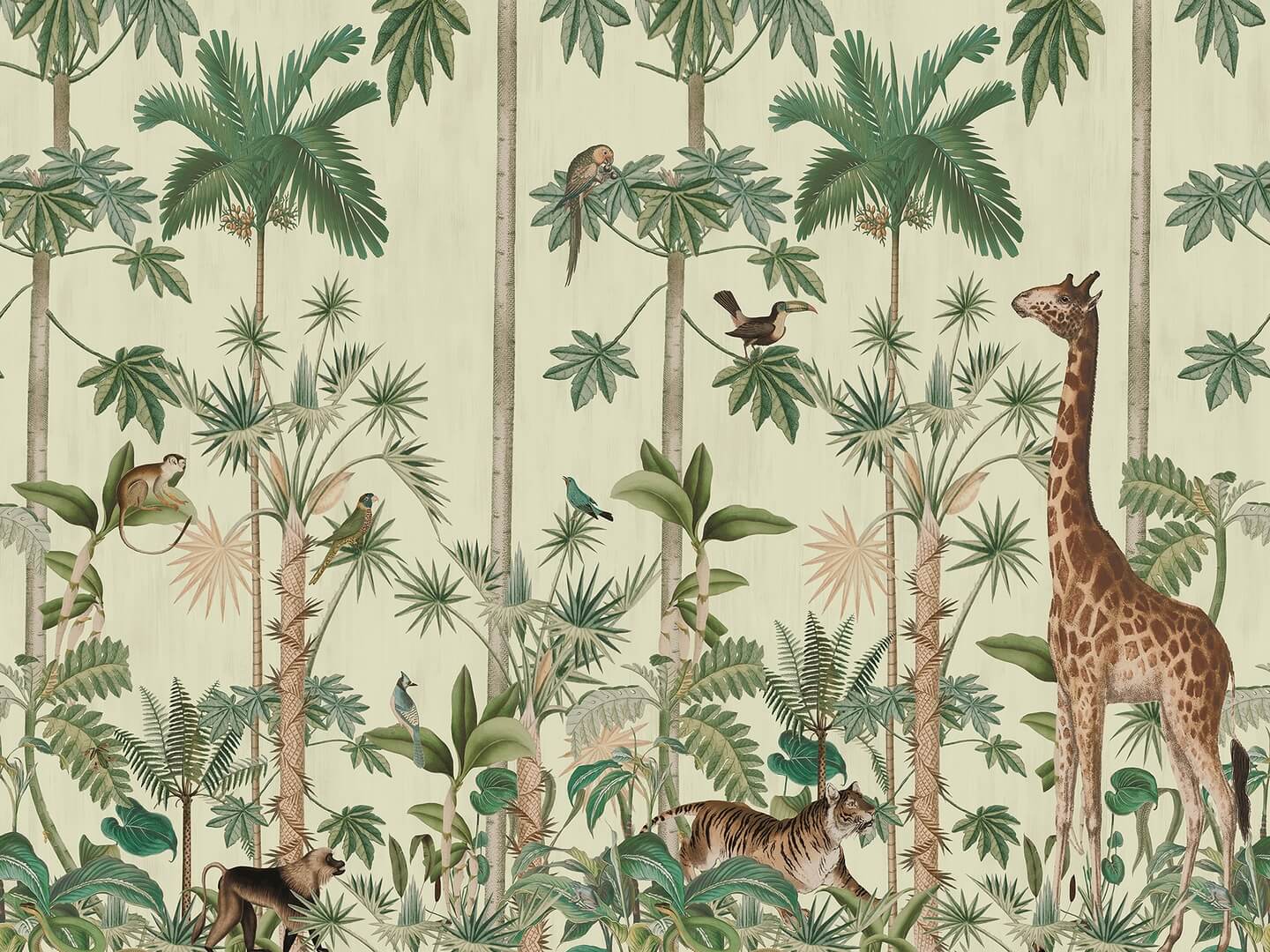 Fototapeta egzotyczne zwierzęta w dżungli Rebel Walls R16794 Giraffe's Stroll Sunny Rebel Favorites