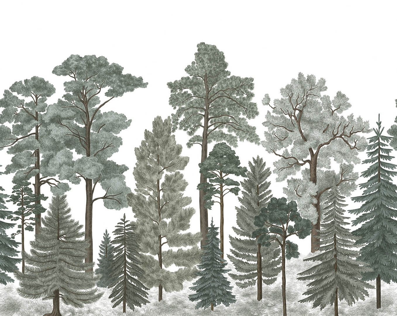Fototapeta skandynawski las Rebel Walls R17202 Scandinavian Bellewood Frost Rebel Favorites
