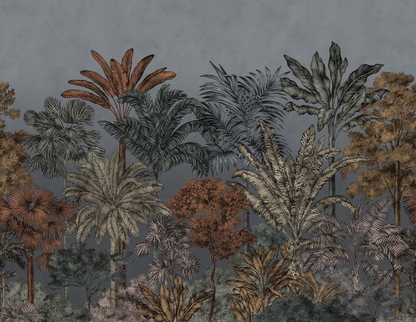Fototapeta tropikalny las Rebel Walls R17592 Tropical Bellewood Night Rebel Favorites