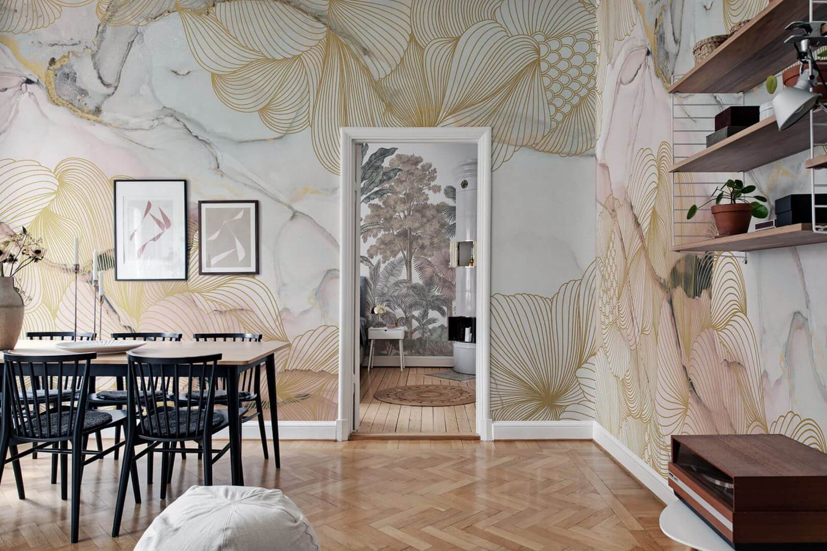 Fototapeta marmur różowo-złoty Rebel Walls R17092 Opulence Pink Marble Rebel Favorites