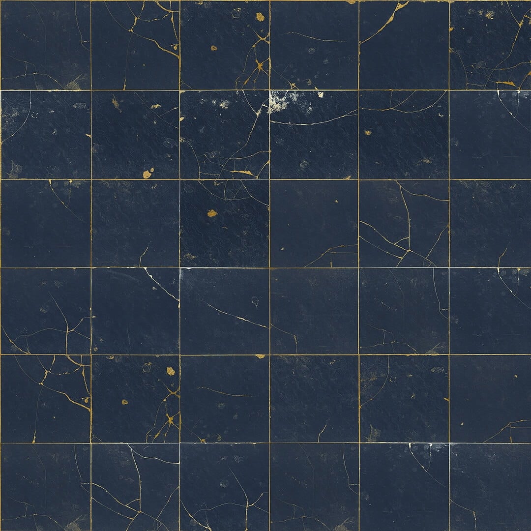 Fototapeta płytki Rebel Walls R19295 Kintsugi Dark Blue Imperfections
