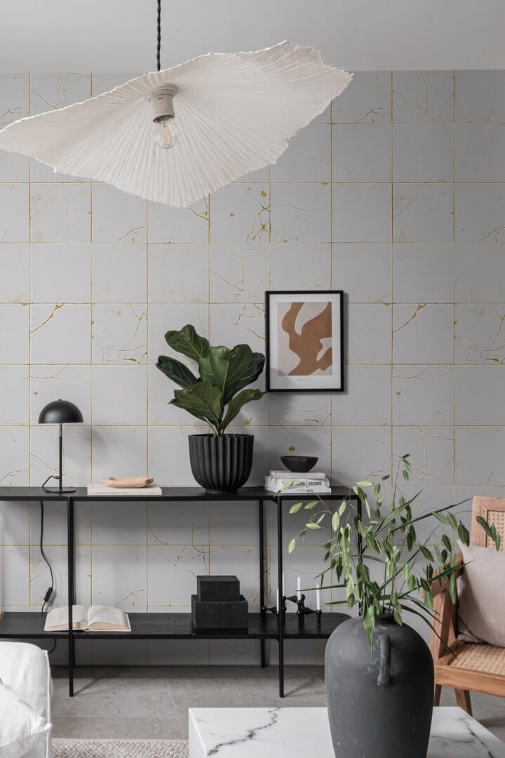 Fototapeta płytki Rebel Walls R19296 Kintsugi Pearl Imperfections