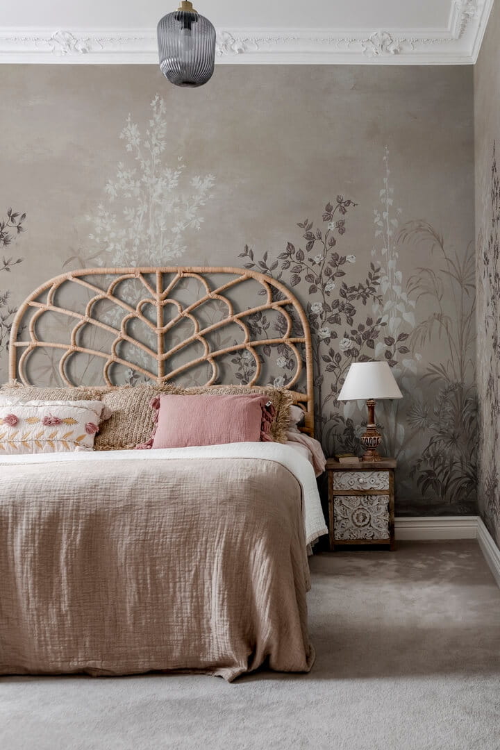 Fototapeta ogród Chinoiserie Rebel Walls R19303 Chinoiserie Haze Sand Imperfections