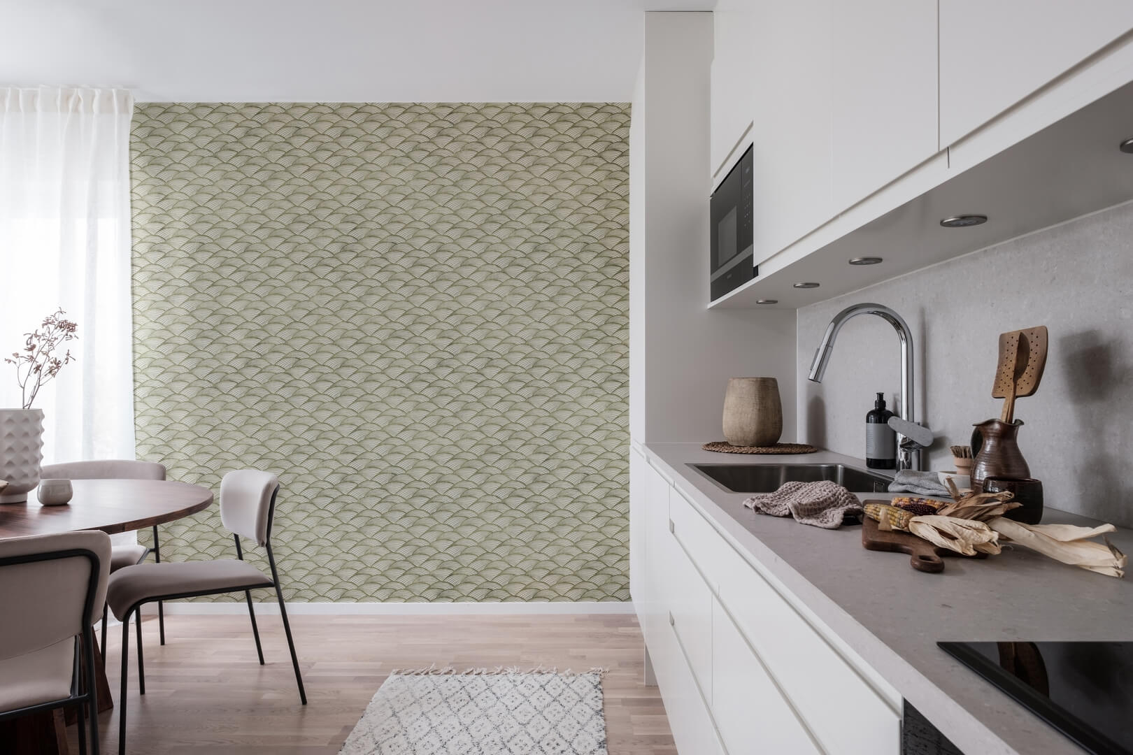 Fototapeta fale Rebel Walls R19315 Ripple Green Imperfections