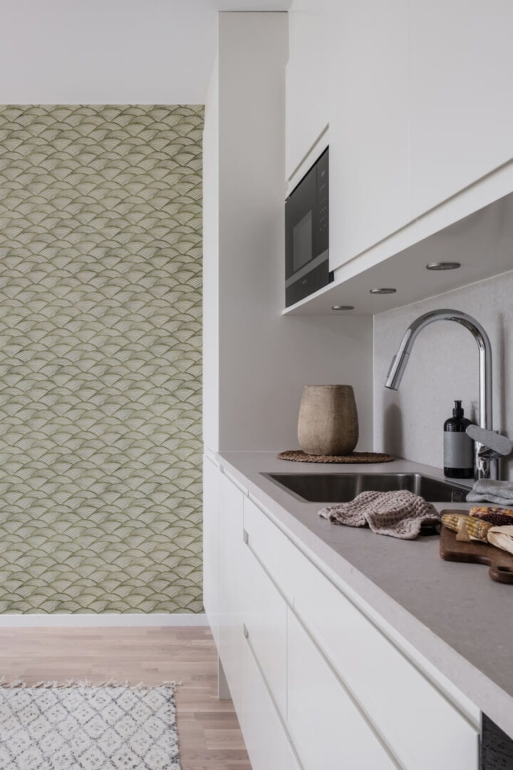 Fototapeta fale Rebel Walls R19315 Ripple Green Imperfections