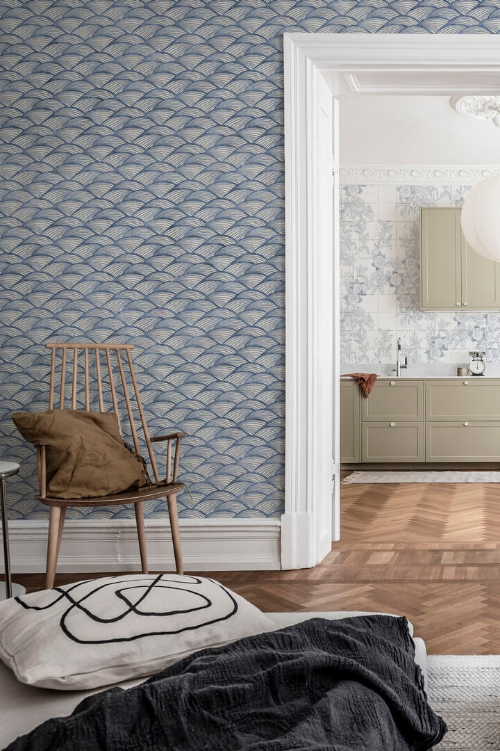 Fototapeta fale Rebel Walls R19317 Ripple Blue Imperfections