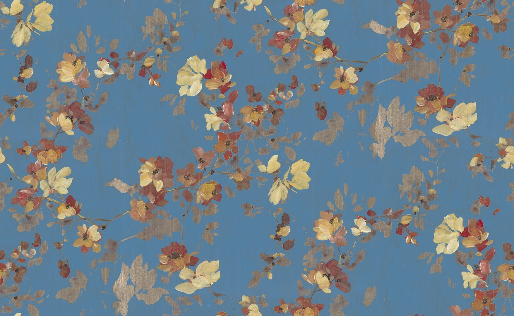 Fototapeta kwiaty Rebel Walls R19324 Blooming Garden Turquoise Imperfections