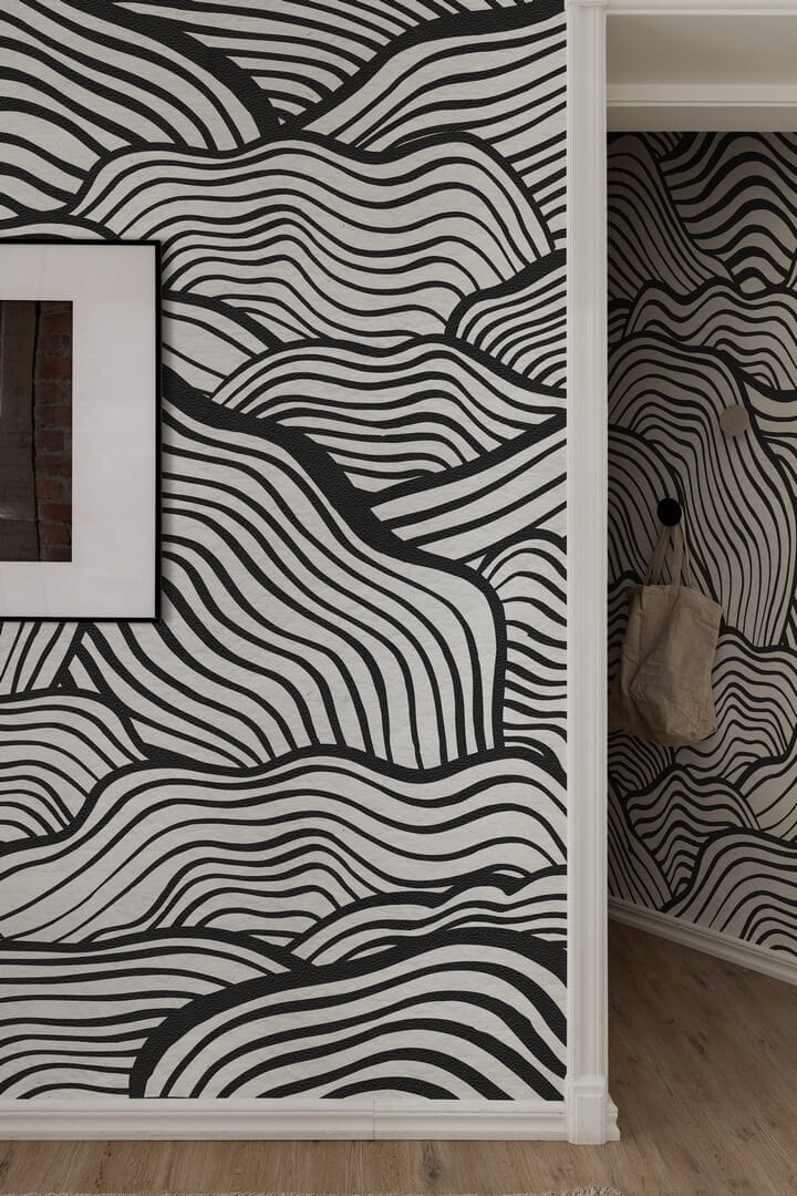 Fototapeta linie Rebel Walls R19334 Soft Clouds Graphite Imperfections