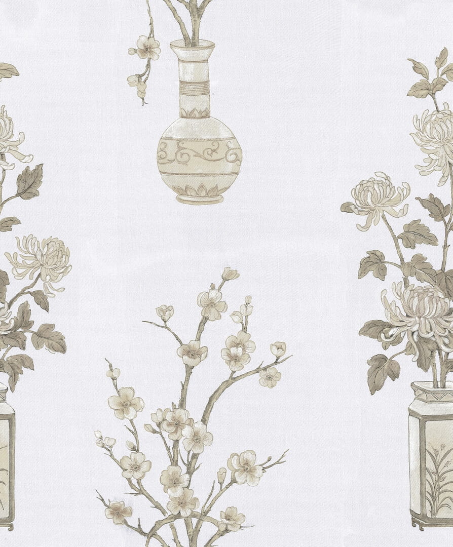 Fototapeta wazony z kwiatami Rebel Walls R19341 Japanese Vase Pearl Imperfections