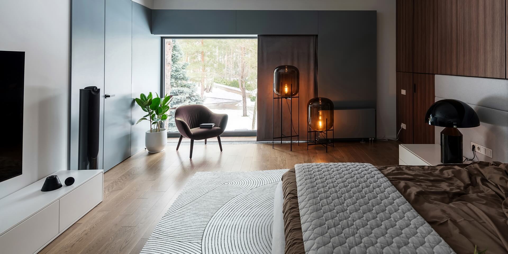 Dywan nowoczesny w linie biało-czarny SONNO WHITE Carpet Decor Magic Home