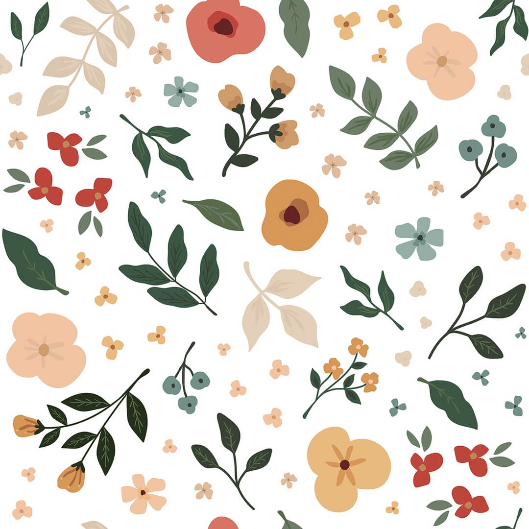 Tapeta kwiatki Lilipinso H0658 Floral Silhouettes