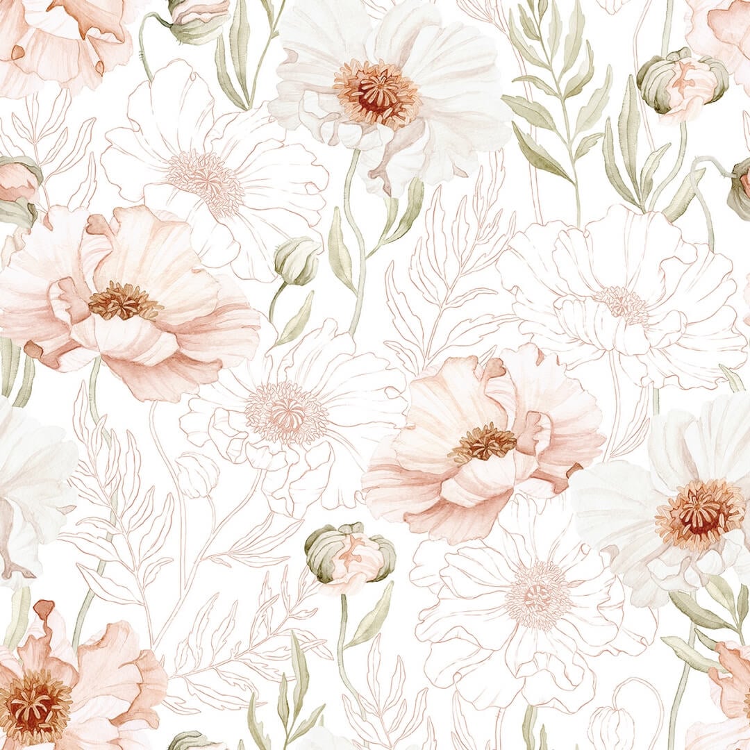 Tapeta kwiaty maku Lilipinso H0706 Pink Poppies