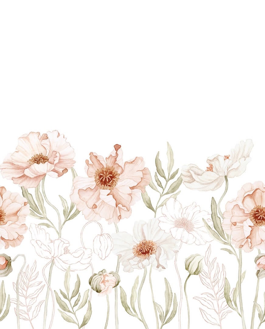 Mural kwiaty maku polnego Lilipinso H0705 Everlasting Poppies