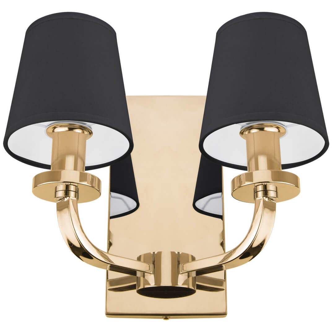 Kinkiet w nowojorskim stylu złoty NEW YORK W02510AU-BK Cosmo Light
