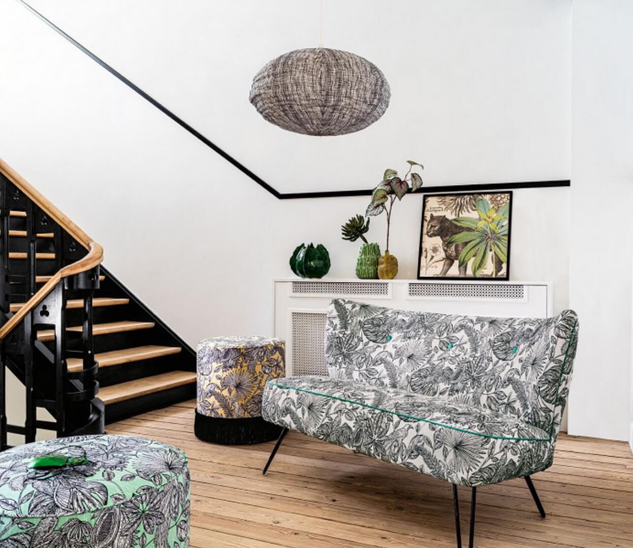 Tkanina żakardowa z egzotycznym wzorem Camengo 44830250 Galapagos Into The Wild Textures