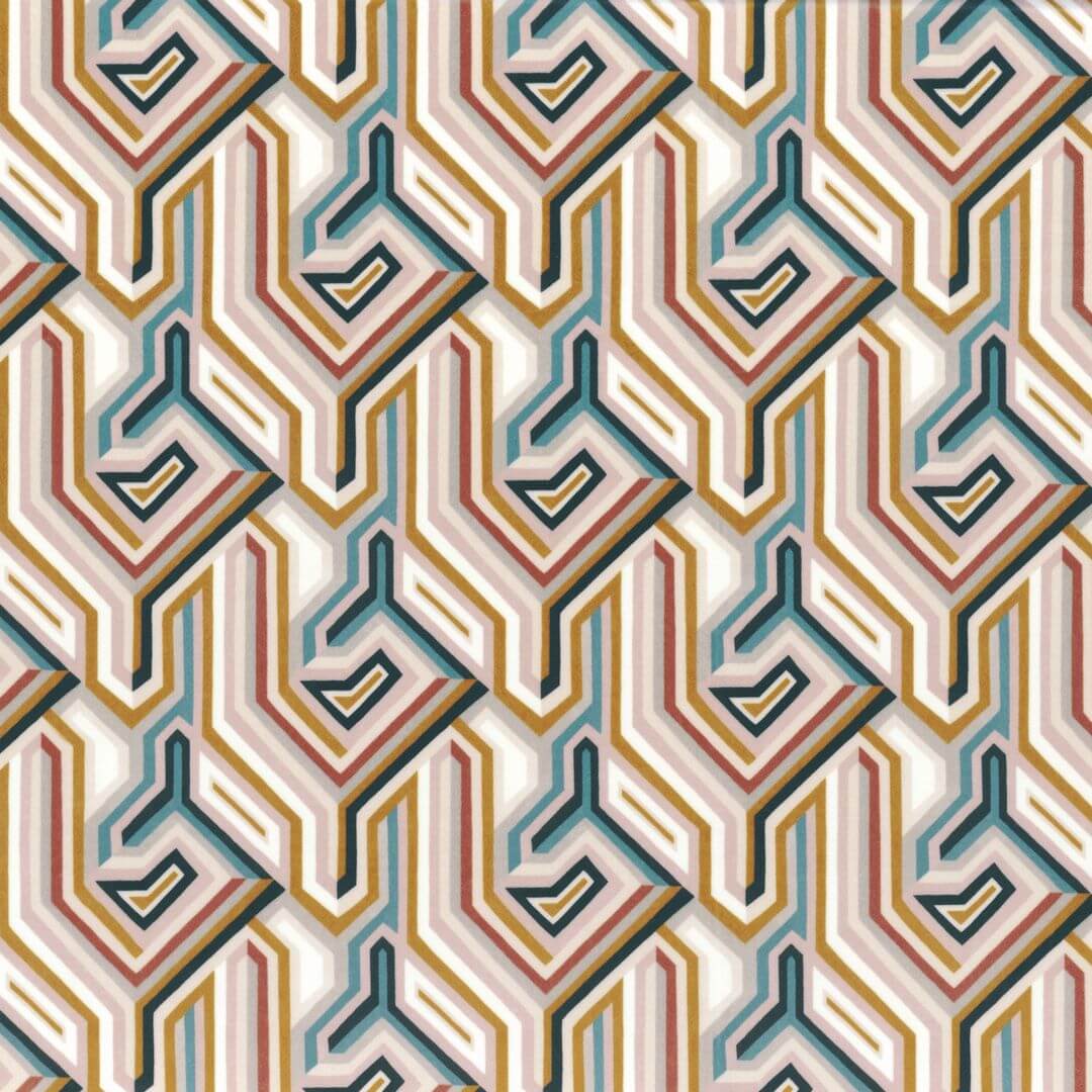 Tkanina tkanina welurowa geometryczna Camengo A30840102 Gugg Velvet Bilbao