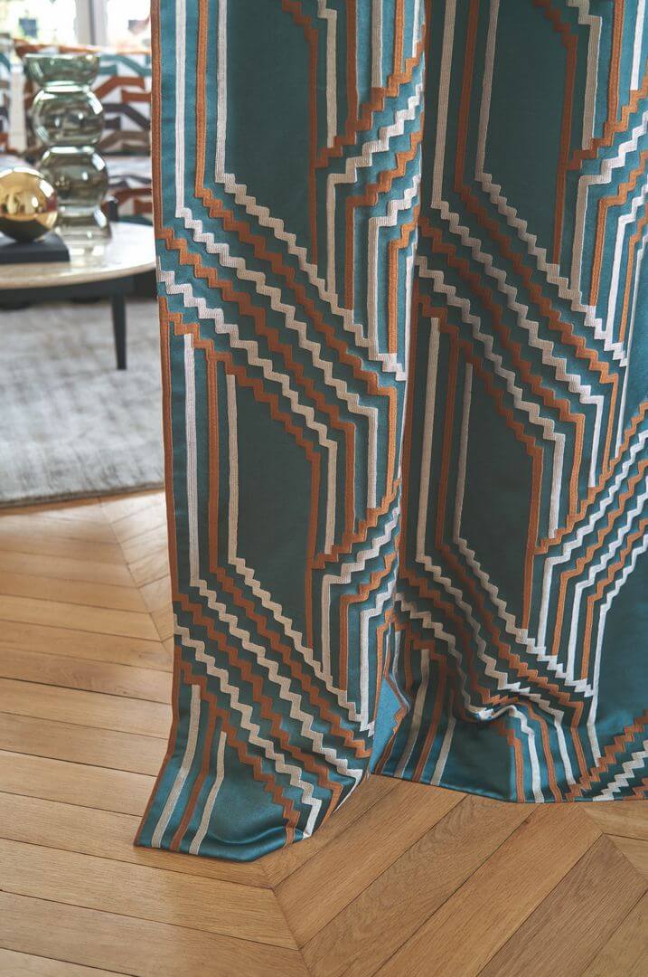 Tkanina żakardowa geometryczna Casamance 31870283 Porte Des Lilas
