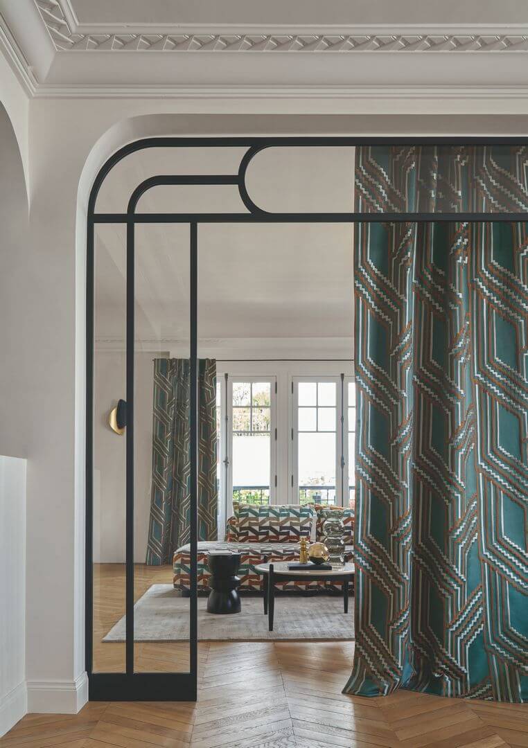 Tkanina żakardowa geometryczna Casamance 31870571 Porte Des Lilas