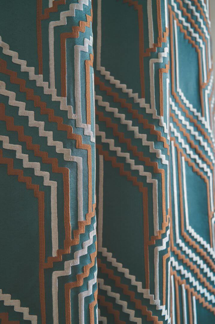 Tkanina żakardowa geometryczna Casamance 31870571 Porte Des Lilas